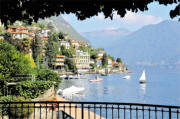 Canvas Print of Montrasio, Lake Como, Italy (Digital Watercolour)